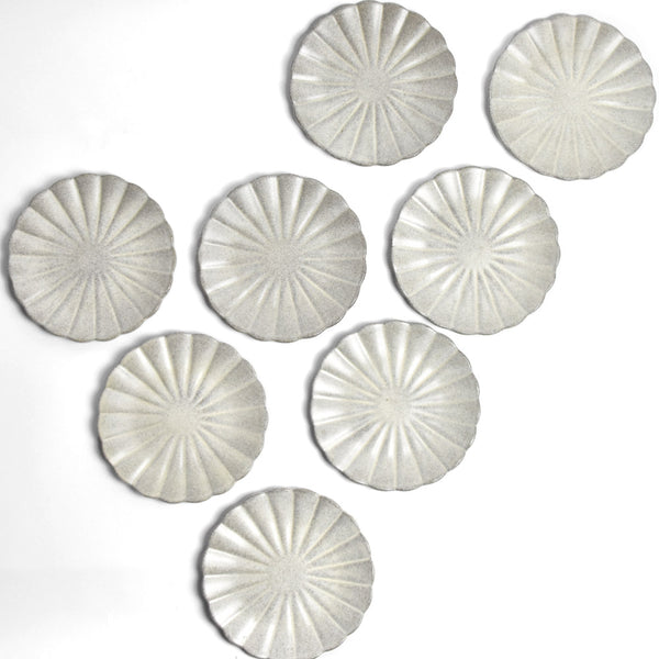 Petite assiette Fleur | Blanc grisé