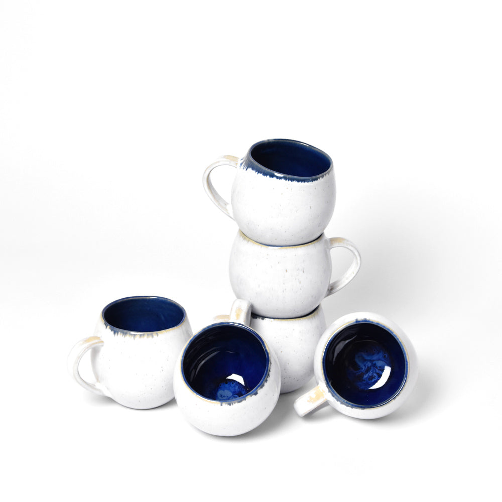 Grand mug en céramique Horia bleu - Chineurs du Monde